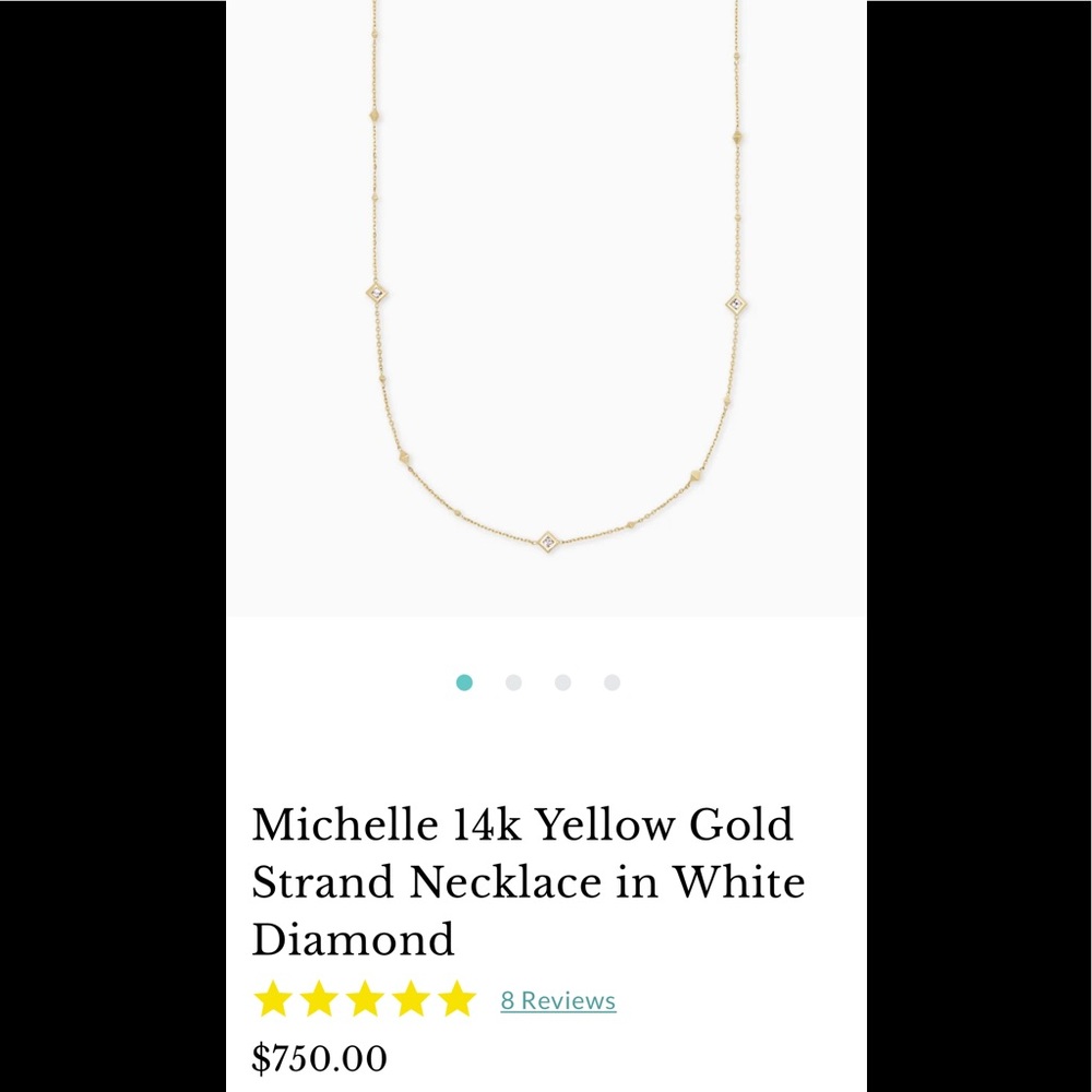 Kendra Scott fine jewelry Michelle 14 karat necklace diamonds